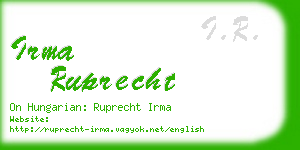 irma ruprecht business card